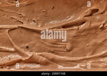 melted chocolate ice cream texture Stock Photo