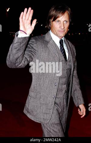 Viggo Mortensen walks the red carpet during the Rome Film Festival. Rome Italy. 10/26/08. Stock Photo