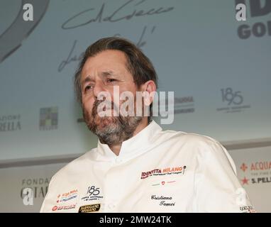 Milan, Italy. 01st Feb, 2023. Milan, Italy Identità Milano 2023 from 28 to 30 January MiCo fair Cristiano Tomei chef during his show cooking In the picture:Cristiano Tomei Credit: Independent Photo Agency/Alamy Live News Stock Photo