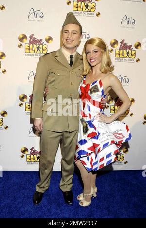 Cast members at the world premiere of Cirque du Soleil's 'Viva Elvis' at the Aria Resort and Casino in Las Vegas, NV. 2/19/10.     . Stock Photo