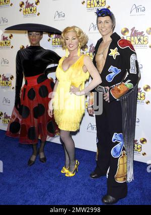 Julissa Bermudez and cast members at the world premiere of Cirque du Soleil's 'Viva Elvis' at the Aria Resort and Casino in Las Vegas, NV. 2/19/10.     . Stock Photo