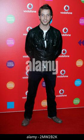 UK Singer Songwriter James Morrison arrives at the 2008 Vodafone Live Music Awards held at the Brixton Academy, Brixton, London, UK 09/18/2008 Stock Photo