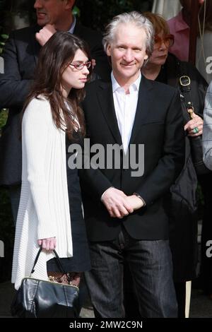 Bill Maher and Cara Santa Maria leave the annual Von Furstenberg pre-Oscar party. Beverly Hills, CA. 03/06/10.   . Stock Photo