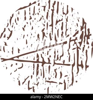 Grunge background texture wallpaper circular distress overlay abstract noise brushes illustration of cracks, spots, stains and surface element Stock Vector