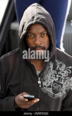 EXCLUSIVE!! Black Eyed Peas musician Will.i.am wears a black hoodie as