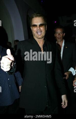 Exclusive!! Cuban singer Willy Chirino attends the release party for his new CD 'Pa' Lante' at Gem nightclub sponsored by 'Ocean Drive Espanol' and Cabana Cachasa Mojitos and Spirits. Miami, FL 6/6/08. Stock Photo