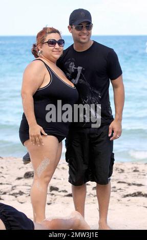 EXCLUSIVE!! American actor Wilmer Valderrama, best known for the role of Fez in the sitcom 'That '70s Show,' shows off his beach body as he cools off in the Atlantic Ocean with friends during a visit to Miami Beach, FL. 8/23/09. Stock Photo