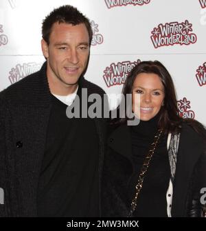 John Terry and Toni Poole at the VIP Launch of Hyde Park's Winter Wonderland which boasts festive lights and an iceskating rink. London, UK. 11/18/10. Stock Photo