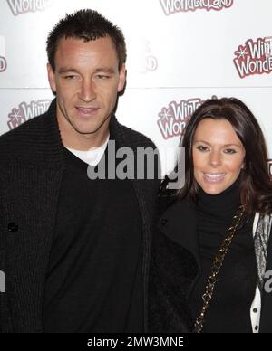 John Terry and Toni Poole at the VIP Launch of Hyde Park's Winter Wonderland which boasts festive lights and an iceskating rink. London, UK. 11/18/10. Stock Photo