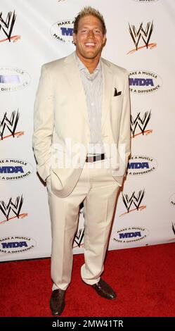 WWE Superstar Jack Swagger poses on the red carpet at the annual WWE SummerSlam kickoff party in association with the Muscular Dystrophy Association held at the Tropicana Bar inside the Hollywood Roosevelt Hotel. Los Angeles, CA. 08/13/10. Stock Photo
