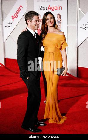 Odette Yustman and Dave Annable at the You Again premiere in Los Angeles, CA. 9/22/10 Stock Photo
