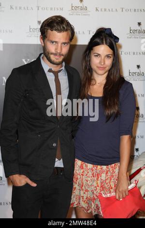 Guests arrive at London's contemporary Saatchi Gallery for the premiere of 'Your Moment is Waiting', a film to promote tourism in the Indian city of Kerala, directed by Prakash Varma and featuring model Miriam Ilorah.  London, UK. 09/21/10. Stock Photo