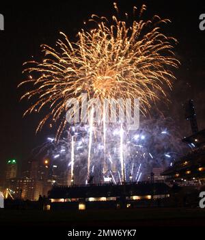 Pnc Park Fireworks In Red Photograph by RJ Stein Photography - Fine Art  America