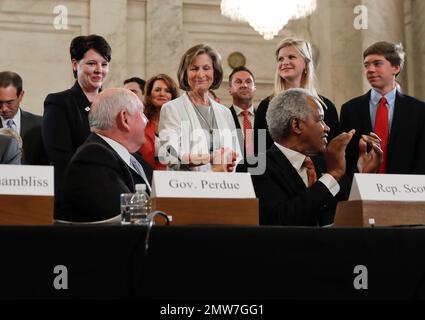 Georgia Gov, Sonny Perdue, Left, And Capt. Brian McIlvaine, The ...