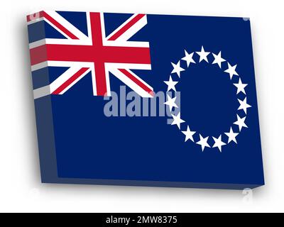 3D vector flag of Cook Islands Stock Vector
