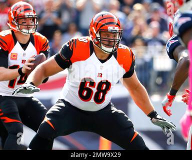 FILE - In this Sunday, Nov. 11, 2018 file photo, Cleveland Browns offensive  tackle Joel Bitonio celebrates after the Browns defeated the Atlanta Falcons  28-16 in an NFL football game in Cleveland.