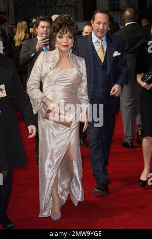 Actress Joan Collins and her husband Percy Gibson who are amongst a ...