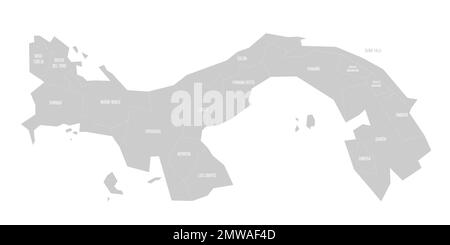 Panama political map of administrative divisions Stock Vector Image ...