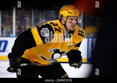 The Pittsburgh Penguins are introduced before an NHL Stadium Series hockey  game at Heinz Field against the Philadelphia Flyers in Pittsburgh,  Saturday, Feb. 25, 2017. (AP Photo/Gene J. Puskar Stock Photo - Alamy