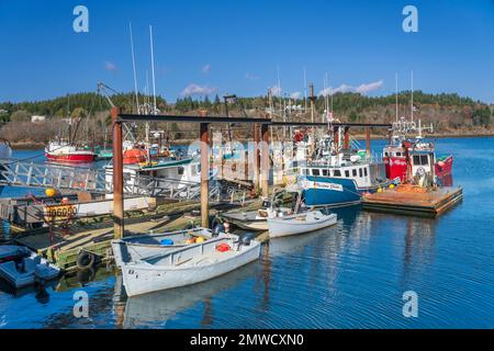 Fishing boats in Black&rsquo;s Harbour, New Brunswick, Canada Stock 