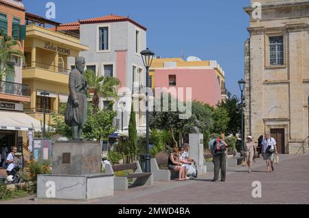 Mitropolis Square, Evraiki Quarter, Old Town, Chania, Crete, Greece Stock Photo