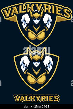 Valkyries Team Mascot Stock Vector