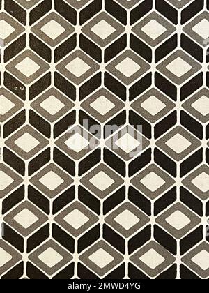 A Ceramic floor tile seamless pattern as abstract geometrical background Stock Photo