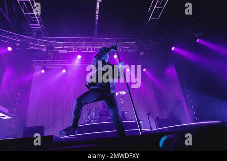 Milan, Italy, 01st Feb 2023. British indie rock band The Kooks perform live at Fabrique in Milan. Credits: Maria Laura Arturi/Alamy Live News Stock Photo