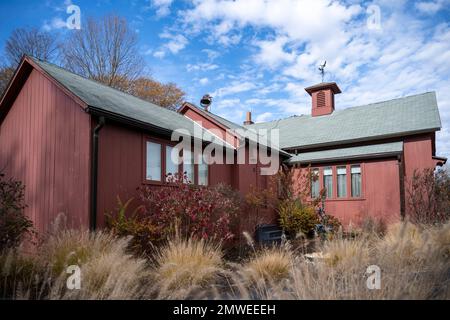 Norman Rockwell's Stockbridge Studio exterior located on the grounds of the Norman Rockwell Museum. Stock Photo
