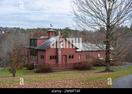 Norman Rockwell's Stockbridge Studio exterior located on the grounds of the Norman Rockwell Museum. Stock Photo