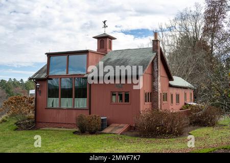 Norman Rockwell's Stockbridge Studio exterior located on the grounds of the Norman Rockwell Museum. Stock Photo