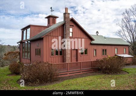 Norman Rockwell's Stockbridge Studio exterior located on the grounds of the Norman Rockwell Museum. Stock Photo