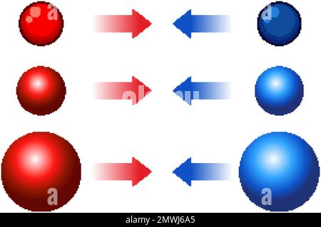 Molecules attract each other vector illustration Stock Vector