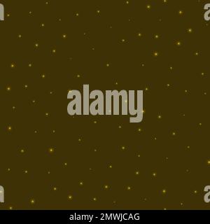 Starry background. Stars sparsely scattered on yellow background. Amazing glowing space cover. Trendy vector illustration. Stock Vector