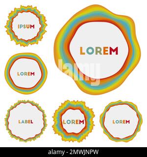 Round banners collection. Attractive circular backgrounds. Charming vector illustration. Stock Vector