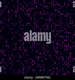Digital background. Magenta sparse binary background. Medium sized seamless pattern. Classy vector illustration. Stock Vector
