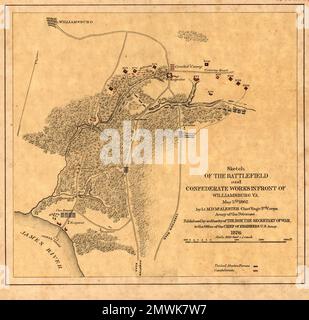 Virginia Civil War Battle Map 1862 Stock Photo - Alamy