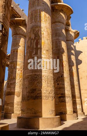 Karnak Temple at sunrise, Luxor, Egypt Stock Photo