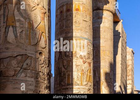 Karnak Temple at sunrise, Luxor, Egypt Stock Photo