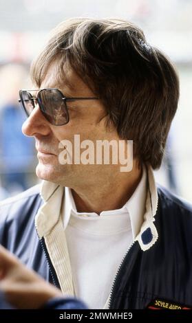 Bernie Ecclestone of Brabham at the Belgium Grand Prix 1982 at Zolder Stock Photo