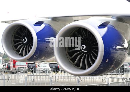 Engine GEnx-2B of the 747-8F freighter (N863GT), the last