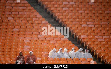 Kansas City, Missouri, USA. 01st Nov, 2020. Kansas City Chiefs defensive  tackle Derrick Nnadi (91) and Kansas City Chiefs defensive end Michael  Danna (51) wait for play to resume during the NFL