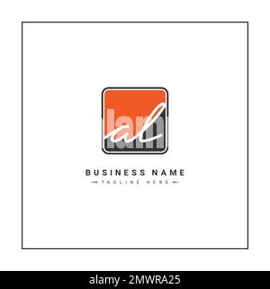 Simple Signature Logo for Alphabet AL - Handwritten Signature for Photography and Fashion Business Stock Vector