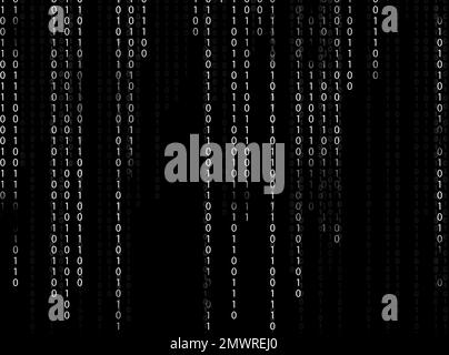 Illustration of code written in binary number system Stock Photo