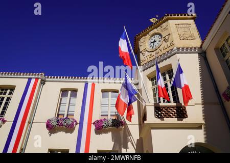 Bordeaux , Aquitaine France - 07 13 2022 : Town Hall facade with hotel de ville text means in french city hall mayor in France Stock Photo