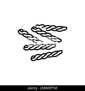 Gemelli pasta color line icon. Italian food. Flour products Stock Vector