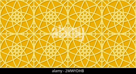 Islamic gold ornament vector seamless pattern Stock Vector