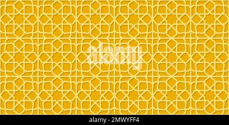 Islamic gold ornament vector seamless pattern Stock Vector