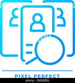 Candidate pixel perfect gradient linear vector icon Stock Vector