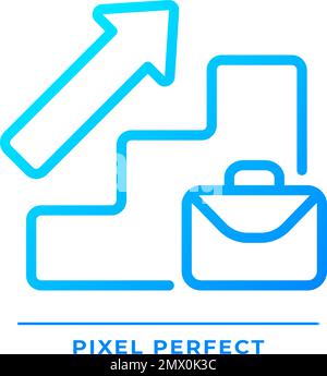 Career pixel perfect gradient linear vector icon Stock Vector
